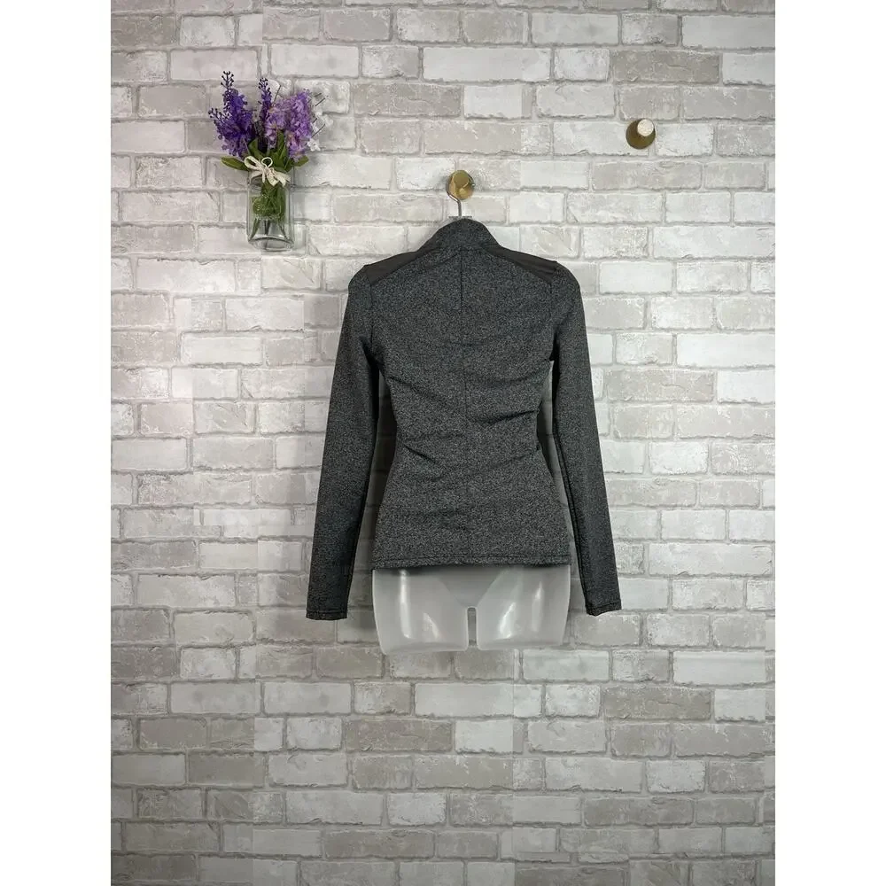 Energie Gray Athletic Full Zip Jacket Pink Zipper
